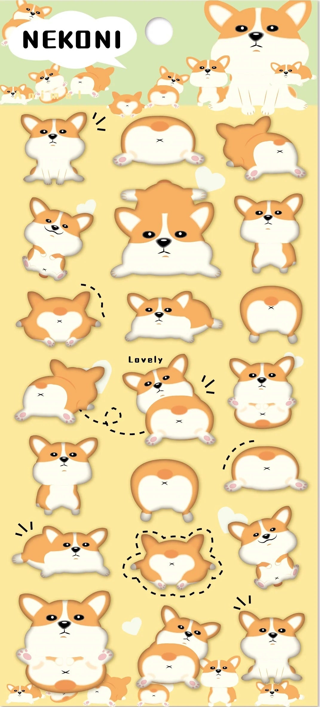 Corgi Stickers Nekoni