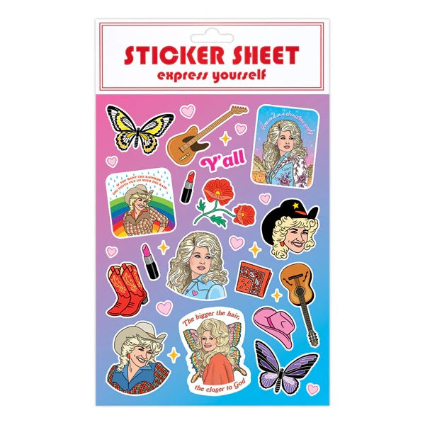 Cowgirl Sticker Sheet Dolly Parton