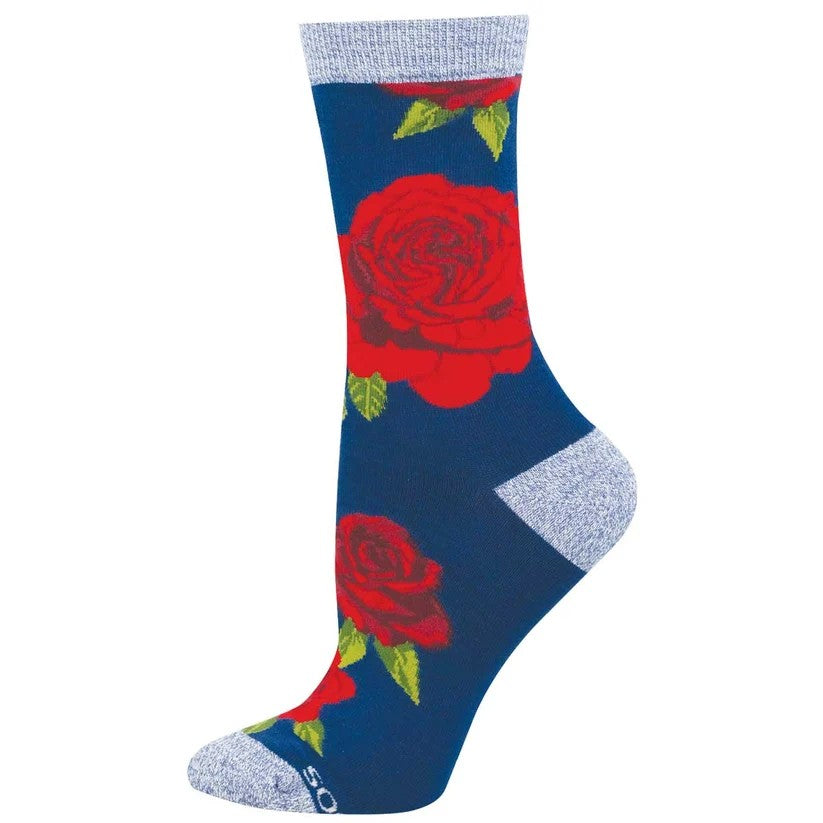 Cozy Rosy Women's Bamboo Socks Blue