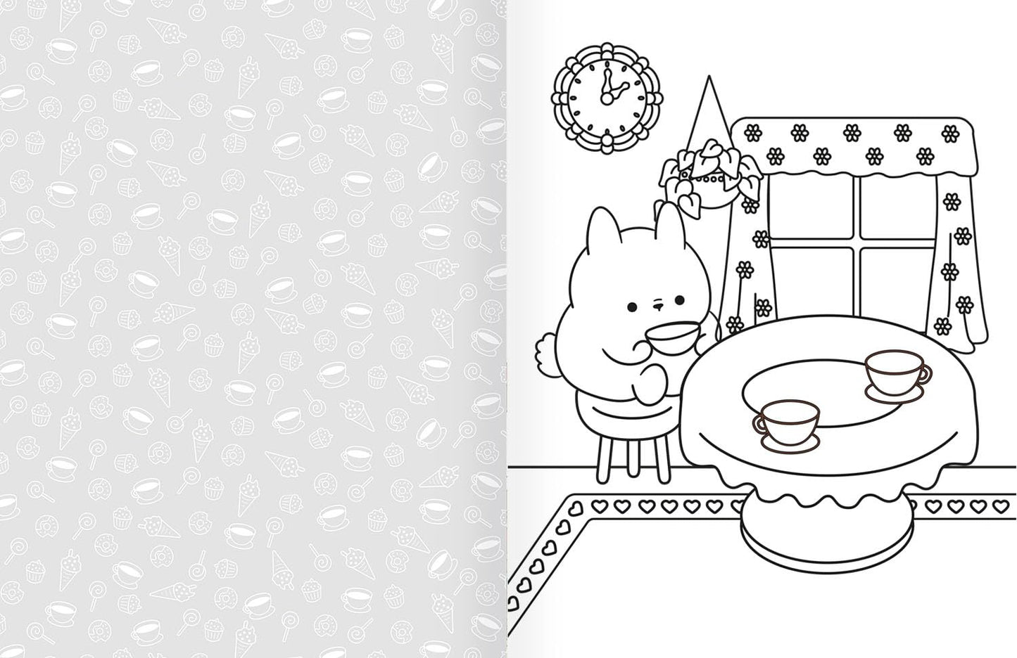 Cozy World Comfy Pet Cafe Coloring Book