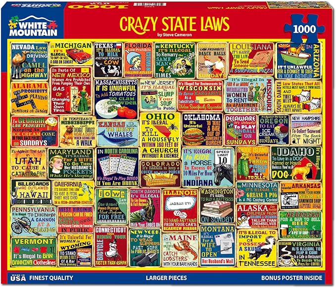 Crazy State Laws Puzzle 1000 pc
