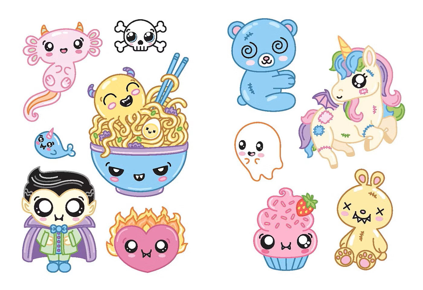 Creepy Cute Kawaii Stickers