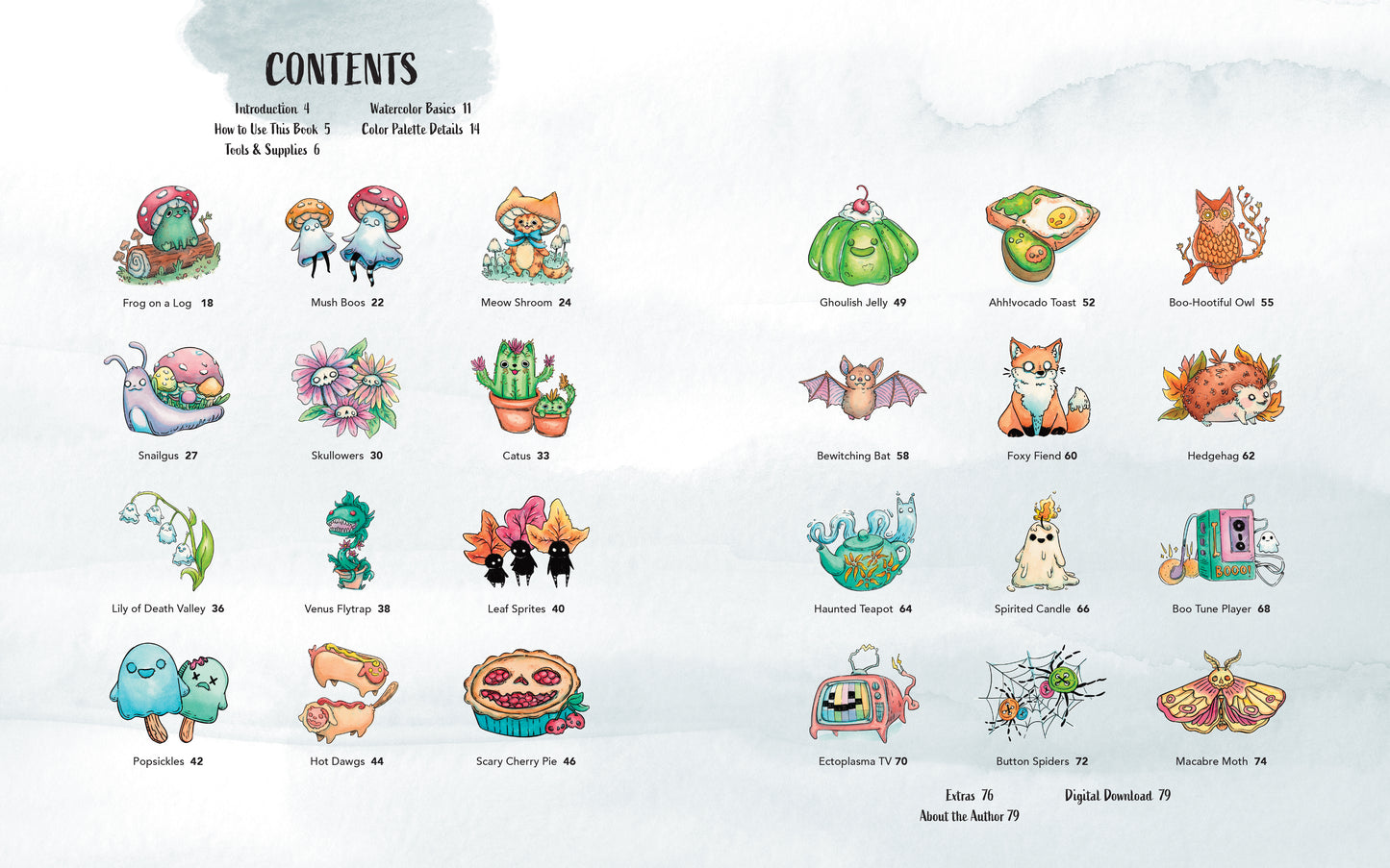 Creepy Cute Watercolor Book