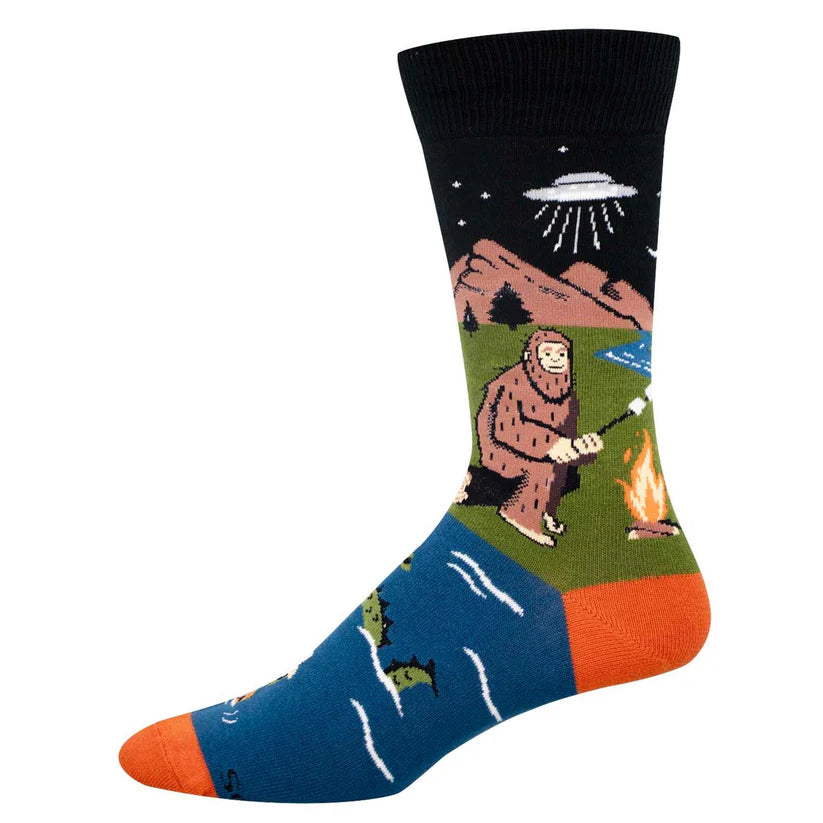 Cryptid Camp Men's Crew Socks Black
