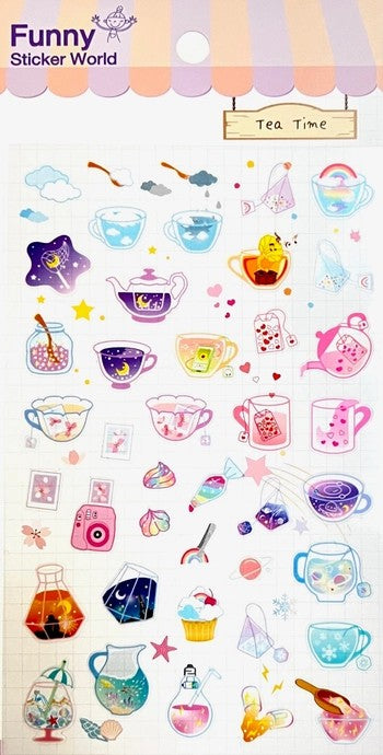 Crystal Cafe Tea Time Stickers