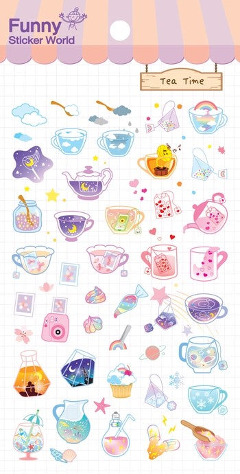 Crystal Cafe Tea Time Stickers