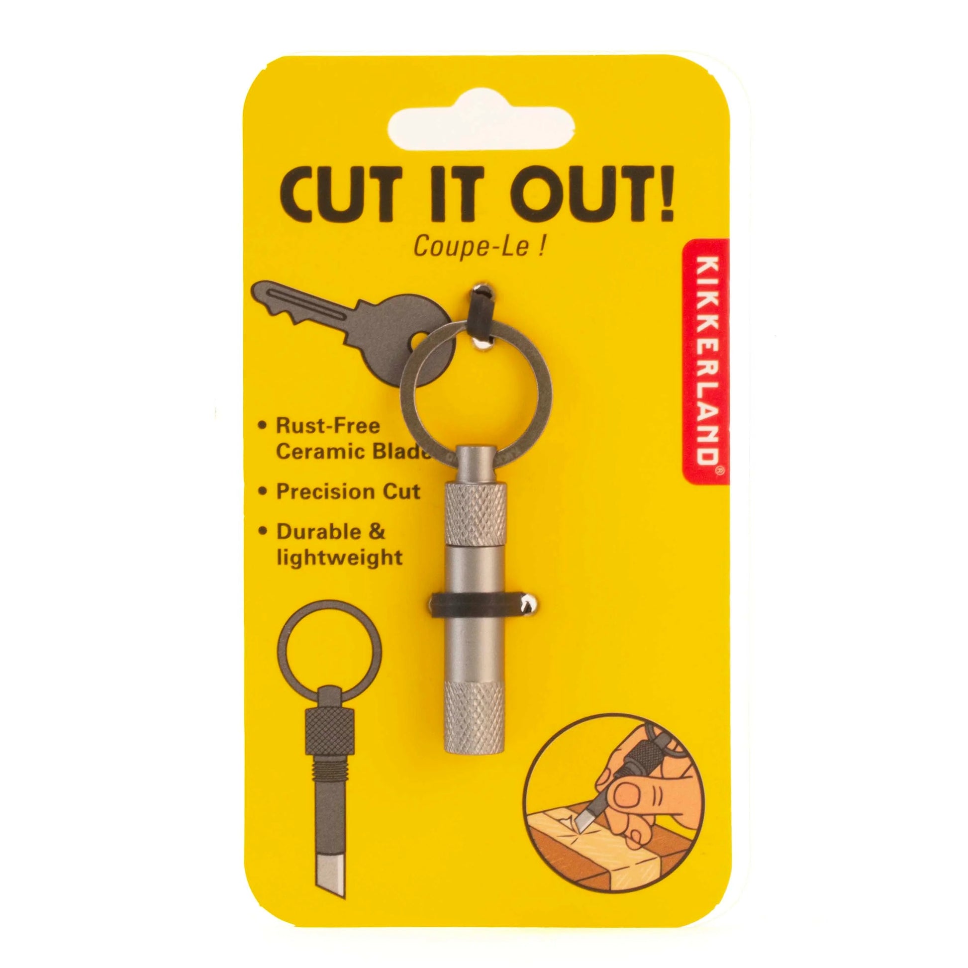 Cut It Out Knife Keyring