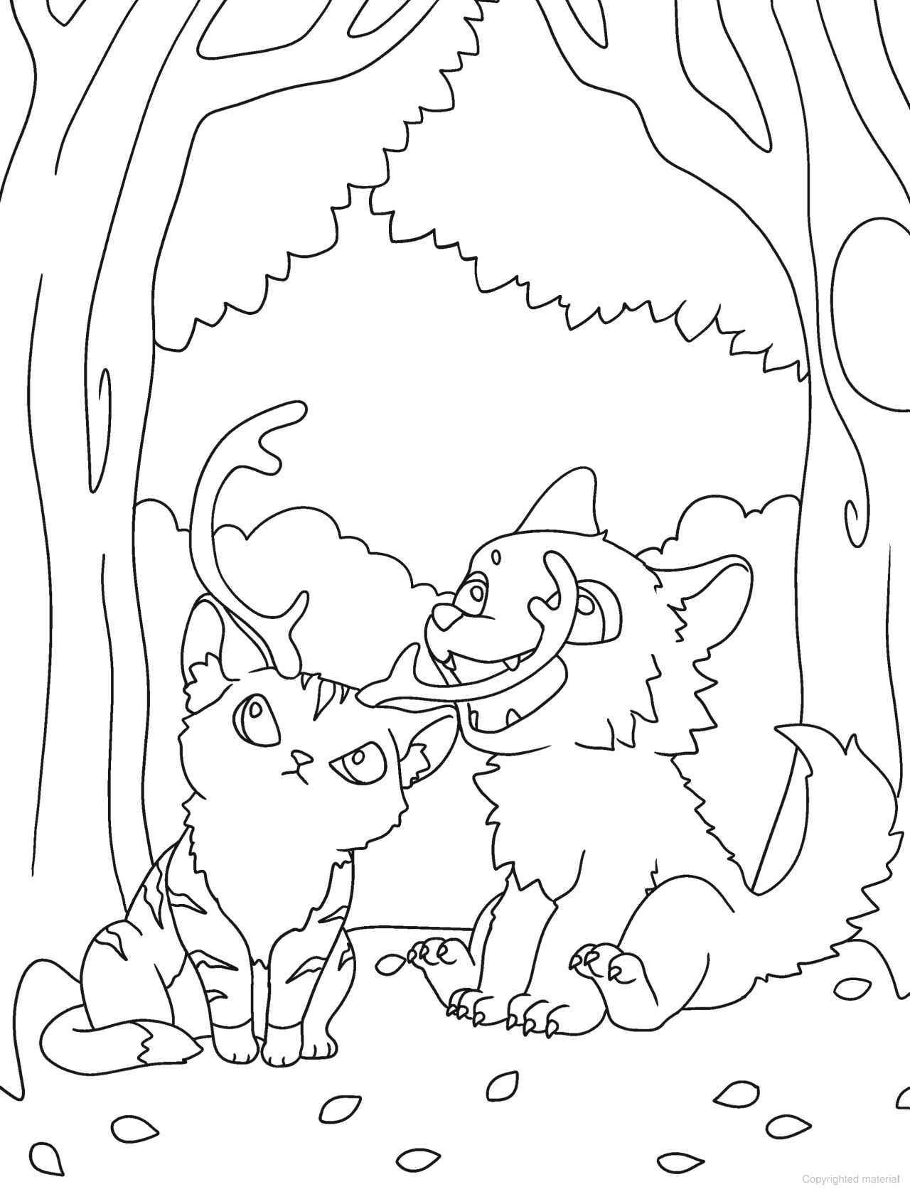 Cute Fantasy Creatures Coloring Book