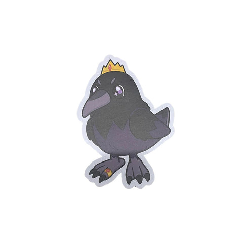 Cute King Raven Sticker 3"