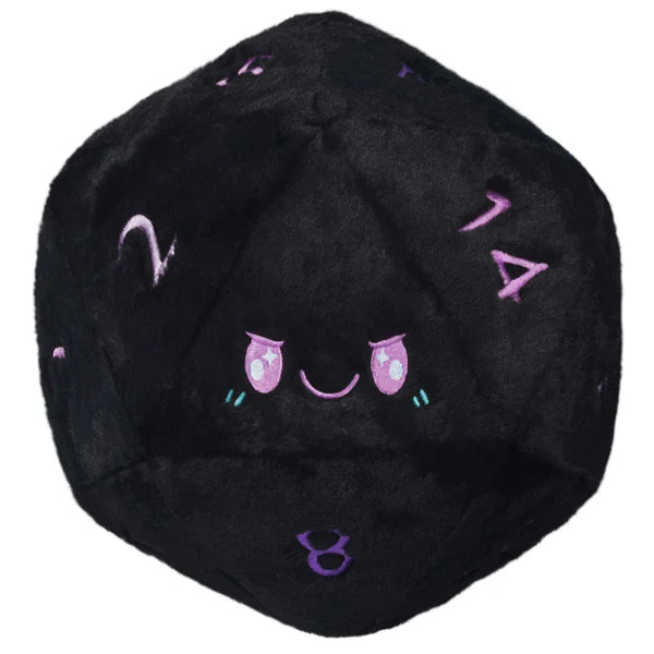 D20 Black Dice Plush 12"