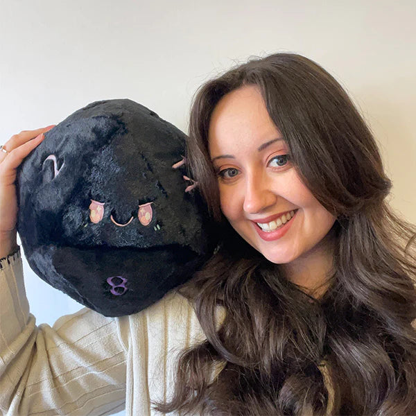 D20 Black Dice Plush 12"