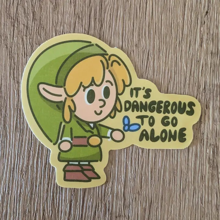 Dangerous To Go Alone Sticker
