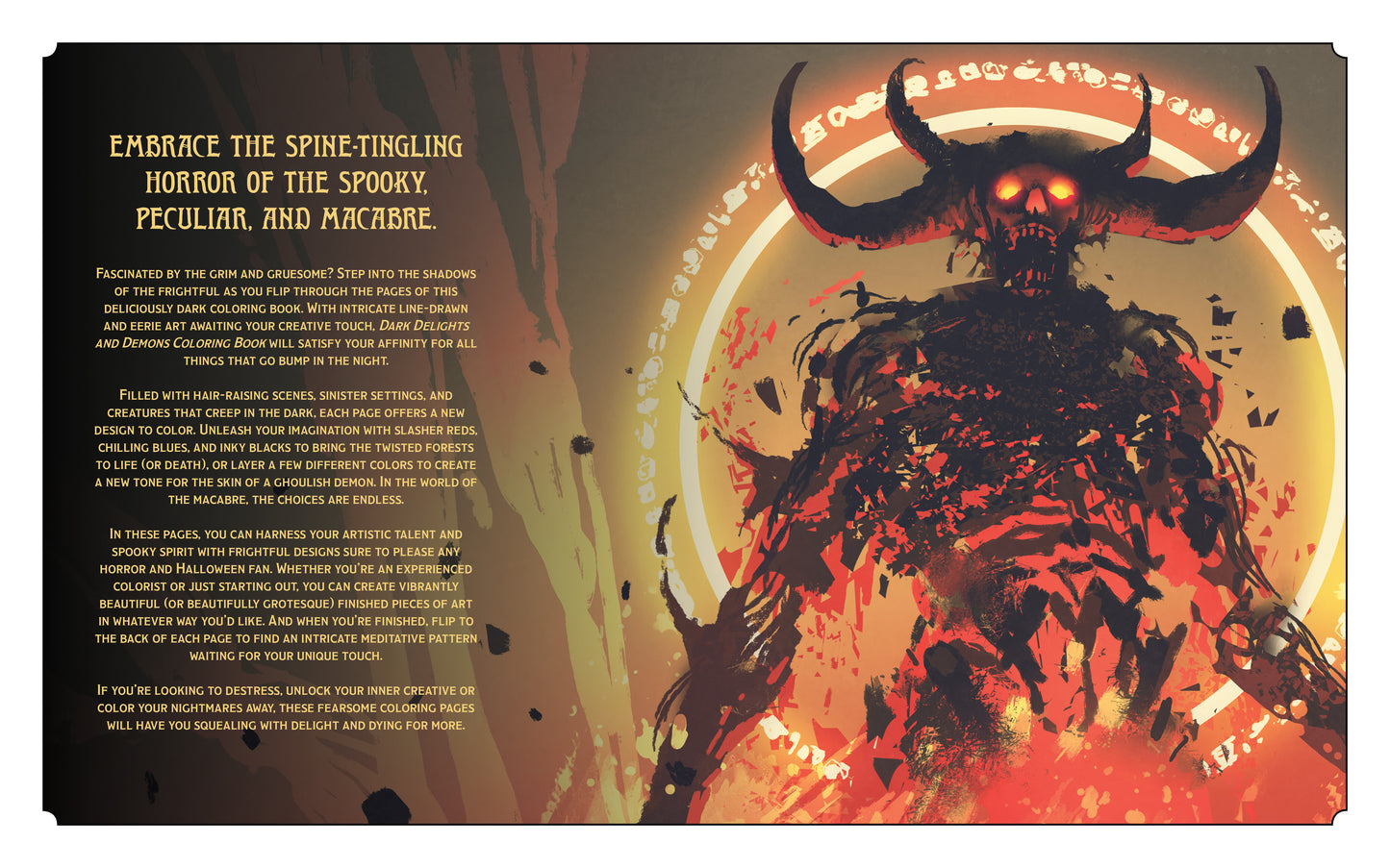 Dark Delights And Demons Coloring Book