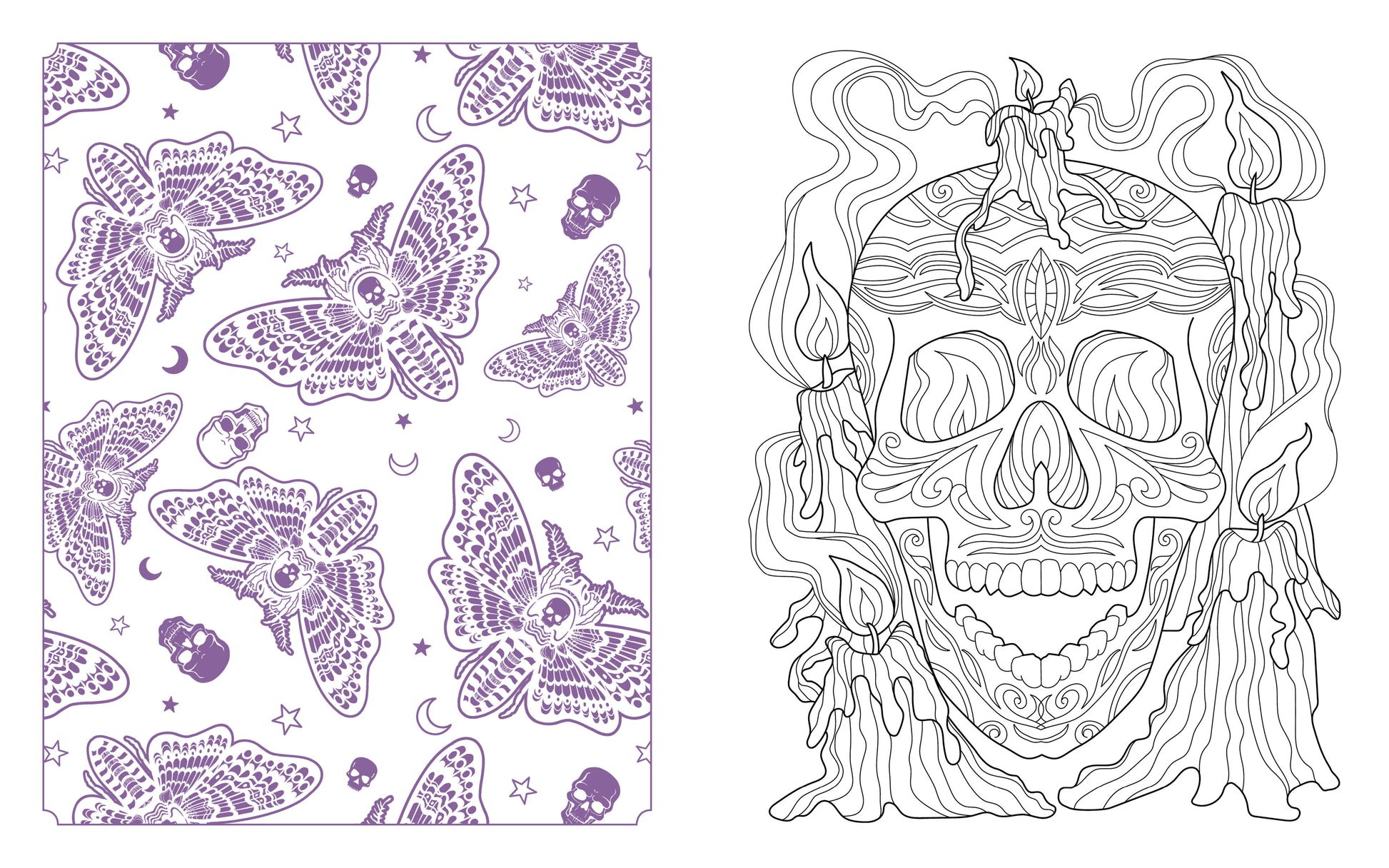 Dark Delights And Demons Coloring Book