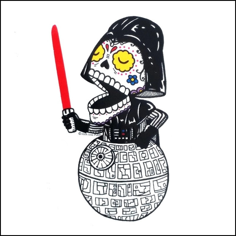 Darth Vader Sugar Skull Sticker Star Wars