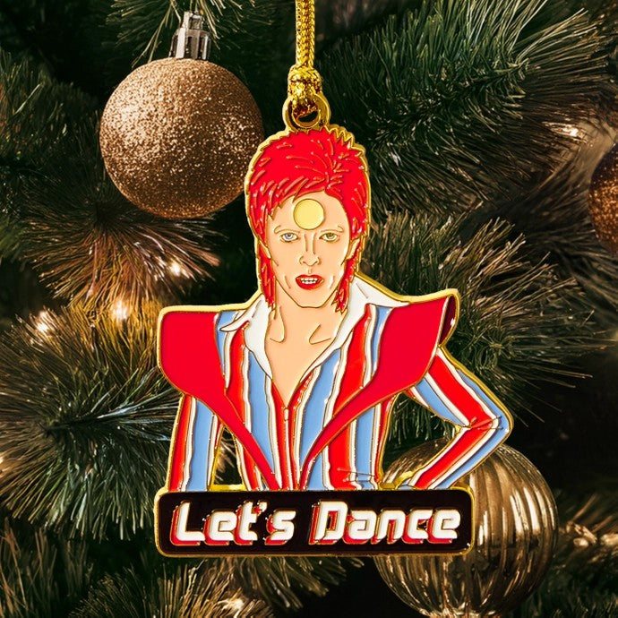 David Bowie Let's Dance Enamel Ornament