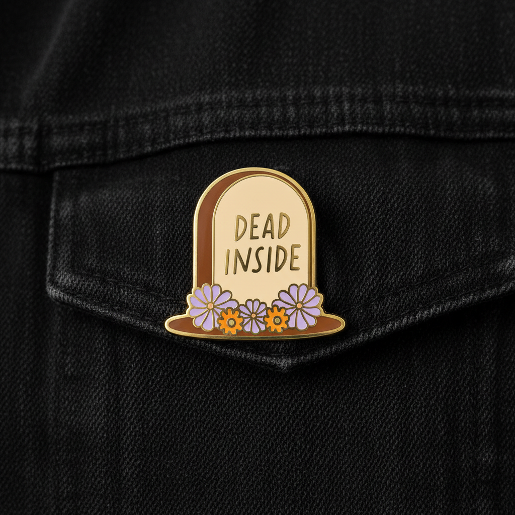 Dead Inside Enamel Pin