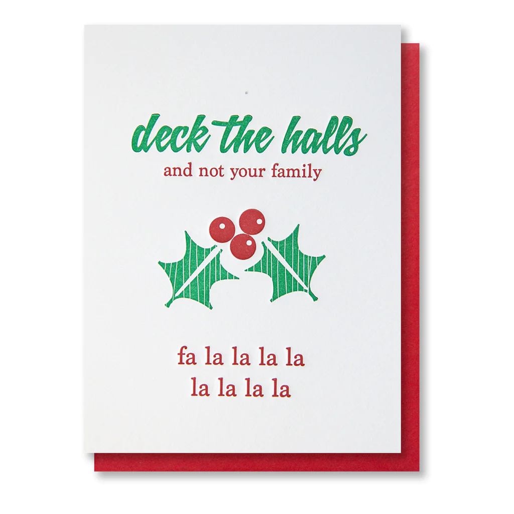 Card Deck The Halls And Not Your Family Christmas