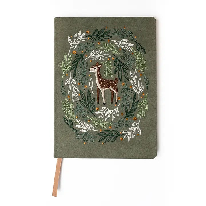 Deer Embroidered Notebook
