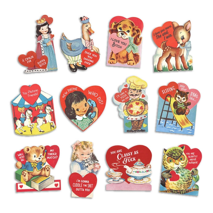 Delightfully Sarcastic Valentines Set Of 12