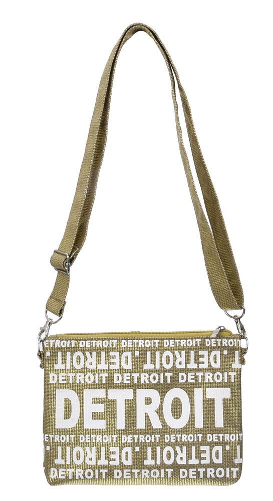 Detroit Gold Crossbody Bag