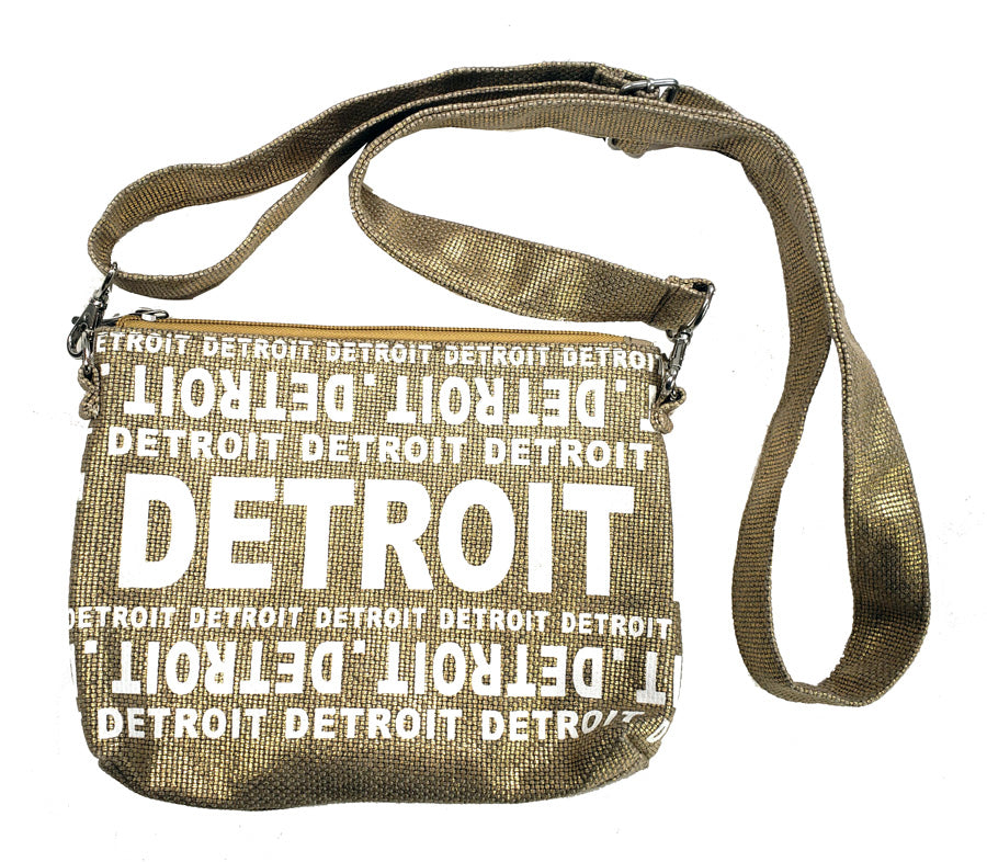 Detroit Gold Crossbody Bag