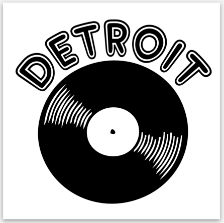 Detroit Record Vinyl Sticker