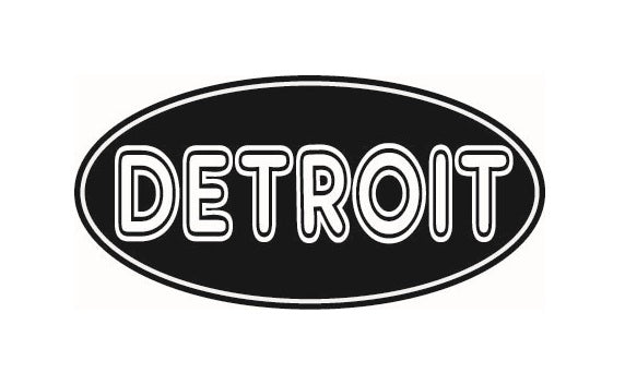 Detroit Oval Vinyl Sticker