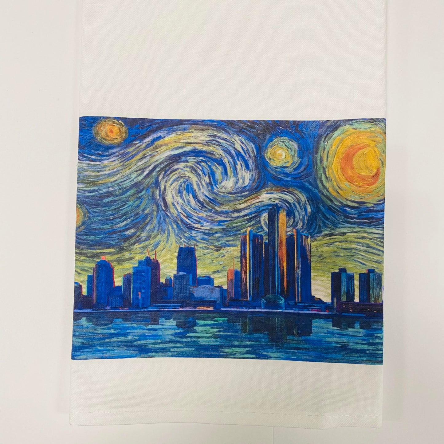 Detroit Starry Night Dish Towel
