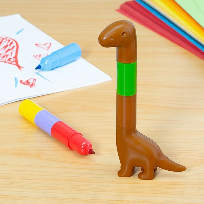 Dino Rainbow Markers