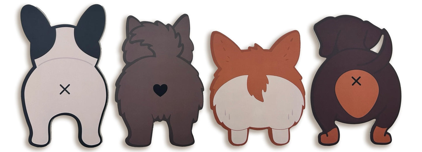 Dog Bum Coaster Set