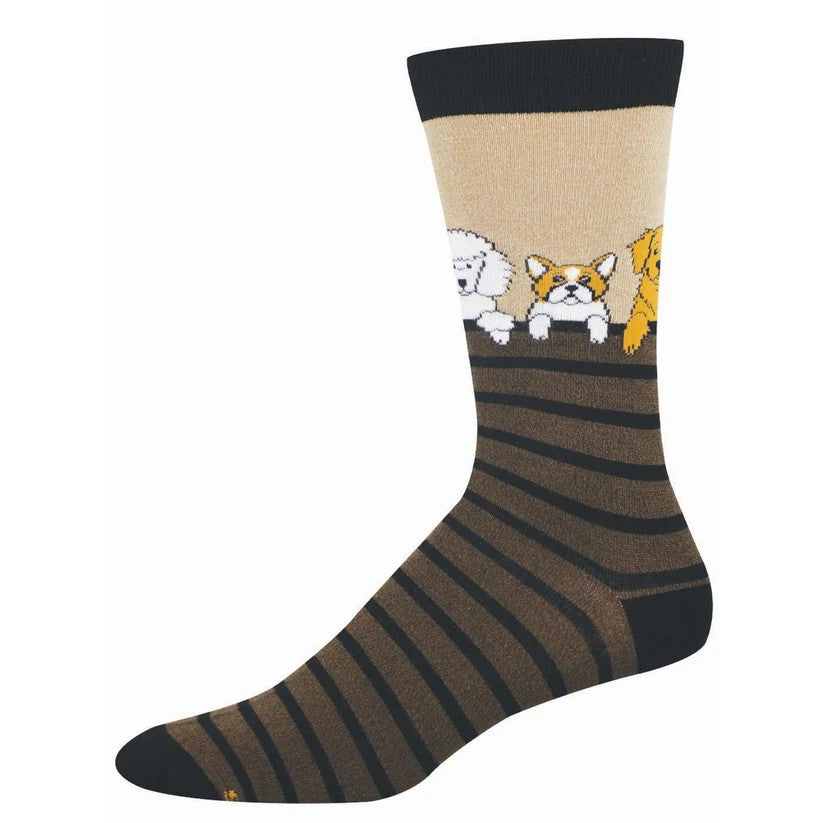 Dog Gone Stripes Men's Bamboo Socks Hemp
