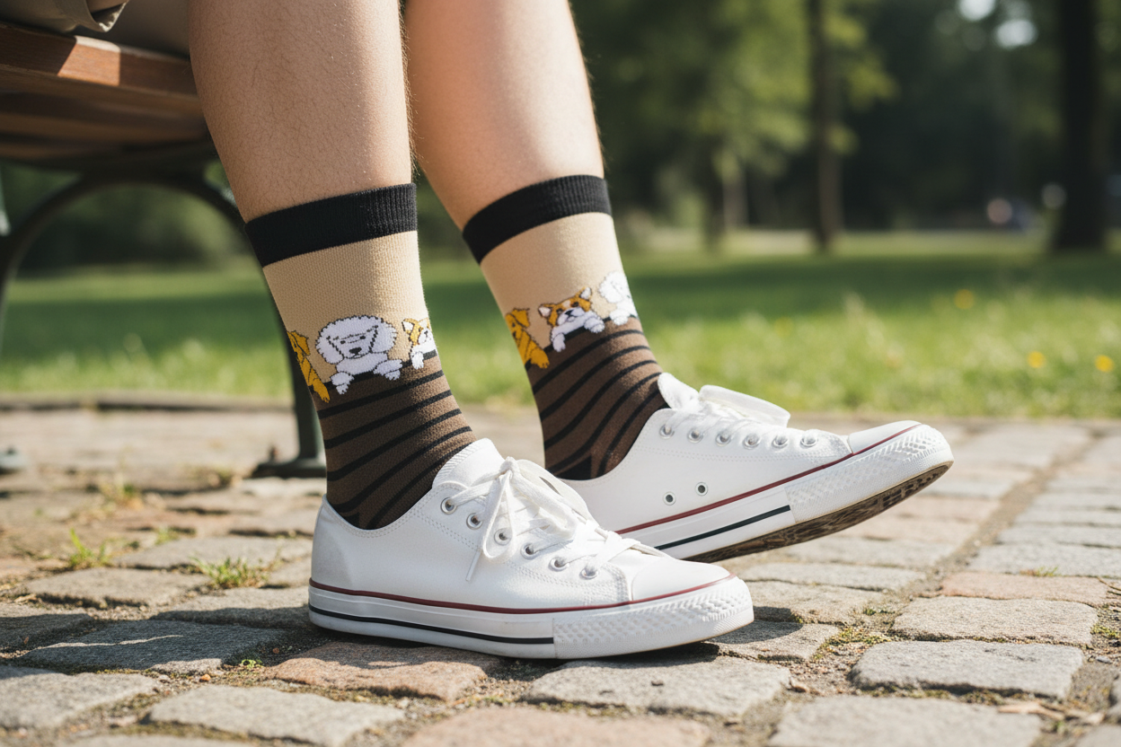 Dog Gone Stripes Men's Bamboo Socks Hemp