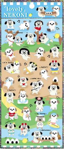 Dog Puffy Stickers Lovely Nekoni
