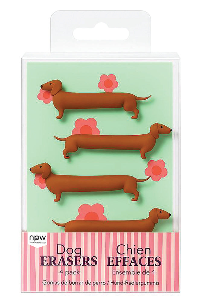 Dog Erasers 4 Pack