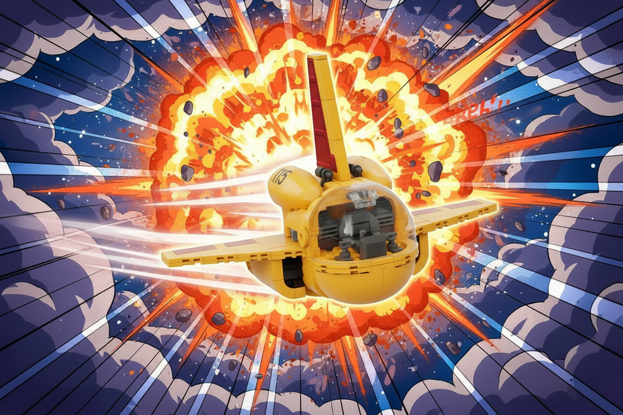 Dragon Ball Z Yamcha's Airplane 3D Bricks Puzzle