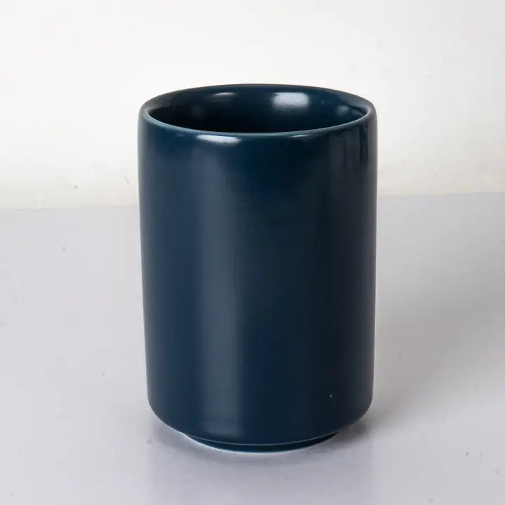 Dragonfly Tombo Yunomi Style Tea Cup Navy 10 oz