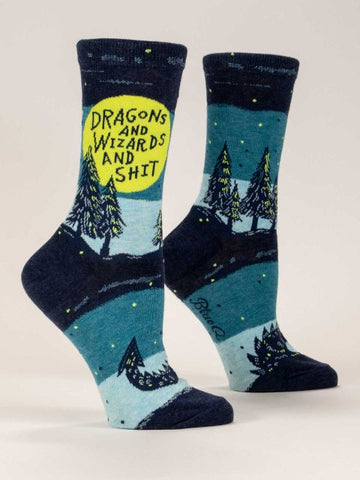 Dragons And Wizards And Shit Women's Socks
