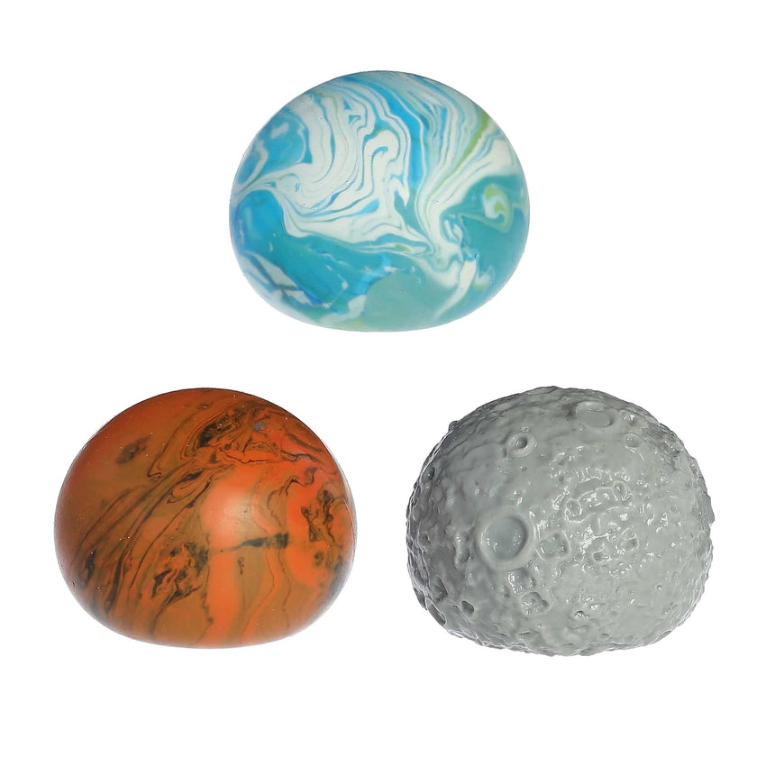 Earth, Moon & Mars Squishy Balls