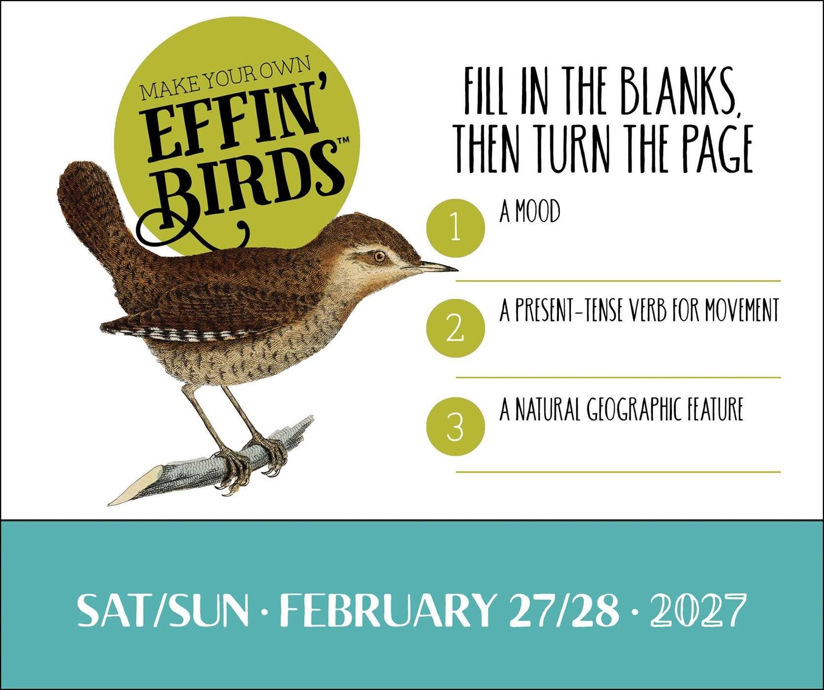 Effin' Birds 2027 Calendar