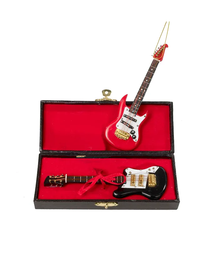 Electric Guitar With Case Assorted Ornament