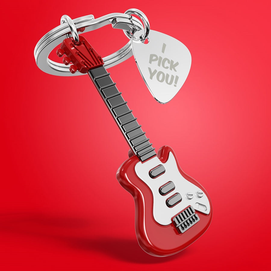 Electric Guitar Metal Keyring