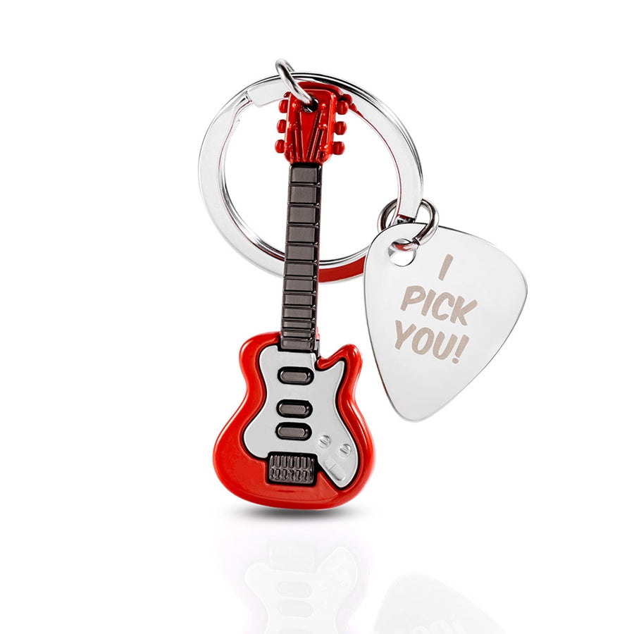 Electric Guitar Metal Keyring