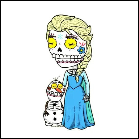 Elsa & Olaf Sugar Skull Sticker Frozen