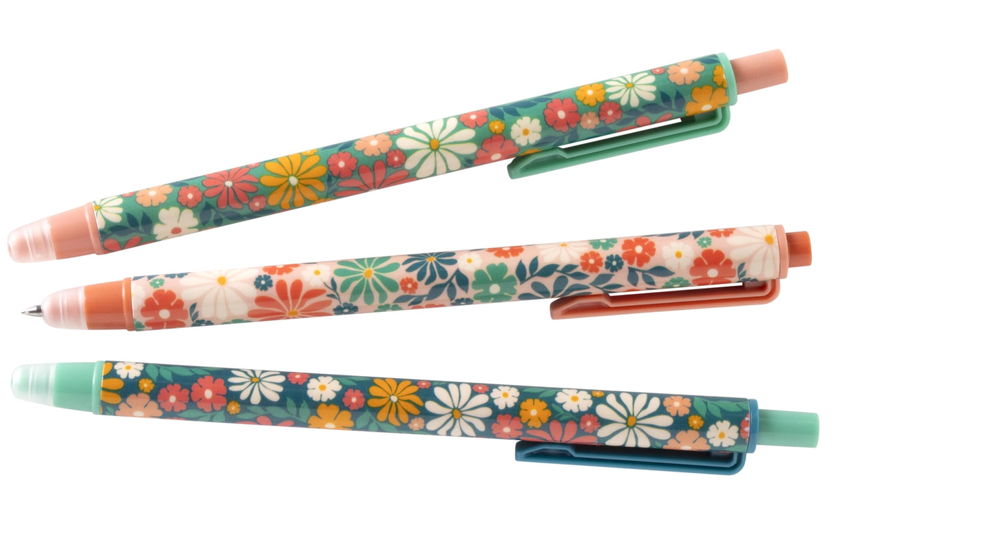 Erasable Bloom Gel Pens Set of 3