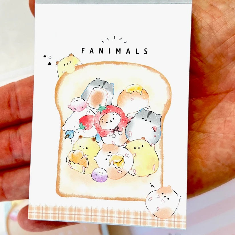 Animal Toast Mini Note Pad Fanimals