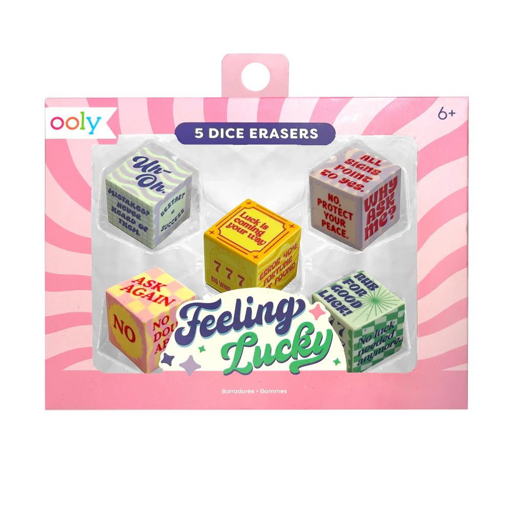 Feeling Lucky Dice Erasers