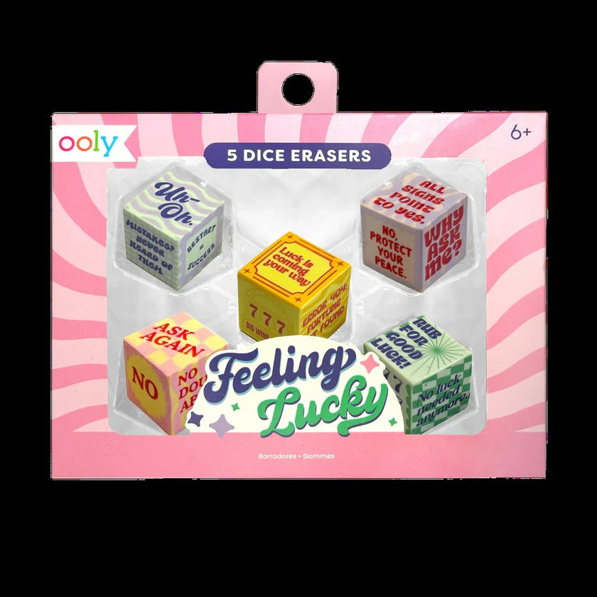 Feeling Lucky Dice Erasers