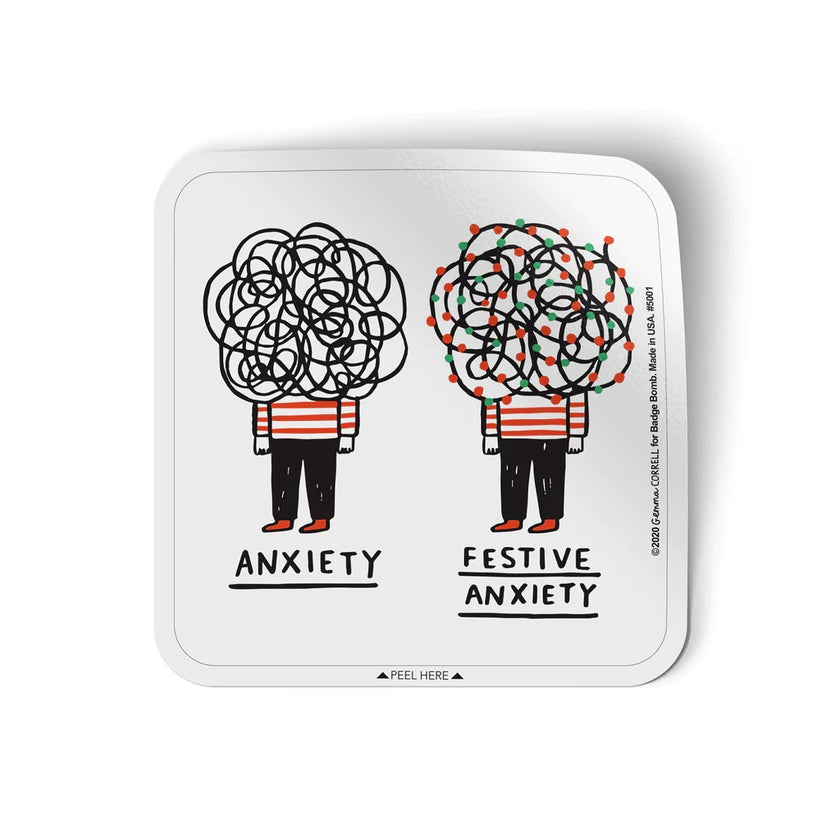 Festive Anxiety Sticker