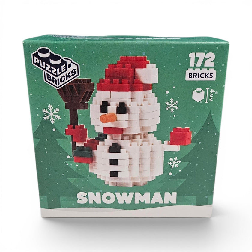 Festive Mini Bricks Snowman Puzzle
